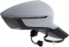 Seat Ateca 2020-2026 Electric Heated Power Folding With Puddle Lamp Primed (Suitable for Painting) Wing Mirror Unit Driver Side