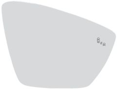 Skoda Kodiaq 2016-2021 Heated Clear Tinted Convex (Blind Spot Detection) Wing Mirror Glass Driver Side
