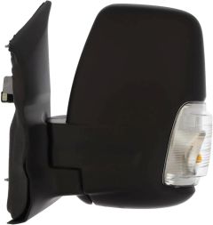 Ford Transit 2019-2027 Manual Short Arm 16w Clear Indicator Black Wing Mirror Unit Passenger Side