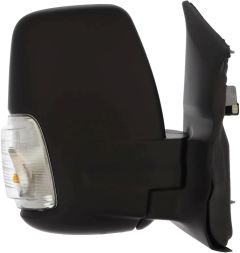 Ford Transit 2019-2027 Manual Short Arm 16w Clear Indicator Black Wing Mirror Unit Driver Side