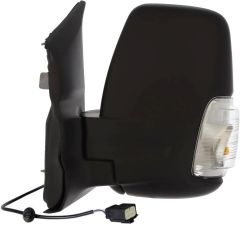 Ford Transit 2019-2027 Electric Heated Short Arm 16w Clear Indicator Black Wing Mirror Unit Passenger Side