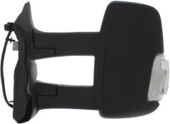 Ford Transit 2019-2027 Electric Heated Long Arm 5w Clear Indicator Black Wing Mirror Unit Passenger Side