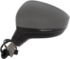 Volkswagen Tiguan 2016-2020 Electric Heated Power Folding with Lane Change Assist Primed (Suitable for Painting) Wing Mirror Unit Passenger Side