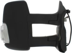 Ford Transit 2019-2027 Electric Heated Long Arm 16w Clear Indicator Black Wing Mirror Unit Driver Side