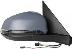 Volkswagen Multivan 2022-2025 Electric Heated Power Folding With Lane Change Assist Primed (Suitable for Painting) Wing Mirror Unit Driver Side