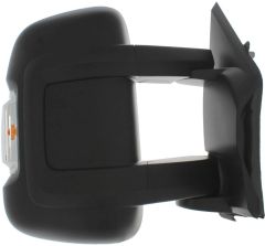 Peugeot Boxer 2022-2024 Electric Heated Medium Arm Black Wing Mirror Unit Driver Side