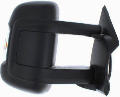 Peugeot Boxer 2022-2024 Electric Heated Long Arm Black Wing Mirror Unit Driver Side