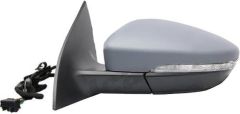 Volkswagen Scirocco 2008-2014 Electric Heated Power Folding With Memory Primed (Suitable for Painting) Wing Mirror Unit Passenger Side