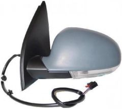 Volkswagen Golf 2006-2009 Electric Heated Power Folding With Puddle Lamp Primed (Suitable for Painting) Wing Mirror Unit Passenger Side
