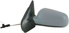 Volkswagen Golf 1997-2004 Manual (Cable Toggle) Clear Tinted Glass Primed (Suitable for Painting) Wing Mirror Unit Passenger Side