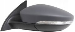 Volkswagen Passat 2011-2015 Electric Heated With Puddle Lamp Primed (Suitable for Painting) Wing Mirror Unit Passenger Side
