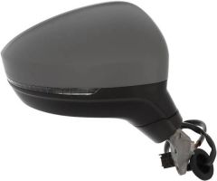 Volkswagen Tiguan 2016-2020 Electric Heated Power Folding With Memory & Lane Change Assist Primed (Suitable for Painting) Wing Mirror Unit Driver Side