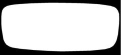 Renault Master 2010-2017 Clear Convex Lower Stick On Wing Mirror Glass Driver Side