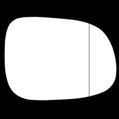Jaguar X-Type 2008-2010 Clear Aspherical Stick On Wing Mirror Glass Driver Side