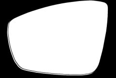 Skoda Fabia 2014-2019 Clear Convex Stick On Wing Mirror Glass Passenger Side