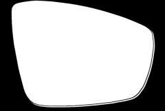 Skoda Fabia 2014-2019 Clear Convex Stick On Wing Mirror Glass Driver Side