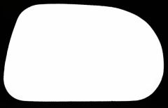 Fiat Marea 1996-2002 Clear Convex Stick On Wing Mirror Glass Driver Side