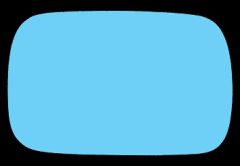 BMW 3 Series 1983-1991 Blue Tinted Convex Stick On Wing Mirror Glass Passenger Side