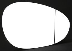 Fiat Punto 2012-2015 Clear Aspherical Stick On Wing Mirror Glass Driver Side