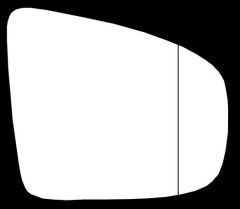 BMW X6 2008-2014 Clear Aspherical Stick On Wing Mirror Glass Driver Side