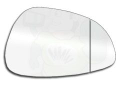 Ford Fiesta 2008-2012 Clear Aspherical Stick On Wing Mirror Glass Driver Side