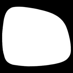 Fiat Sedici 2006-2012 Clear Convex Stick On Wing Mirror Glass Driver Side