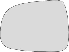 Nissan Note 2006-2010 Heated Clear Tinted Convex Wing Mirror Glass Passenger Side