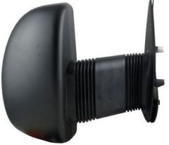 Peugeot Boxer 2002-2006 Manual Extra Long Arm Black Wing Mirror Unit Driver Side