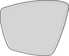 Skoda Kodiaq 2016-2021 Heated Clear Tinted Convex (Electro-Chromatic) Wing Mirror Glass Passenger Side