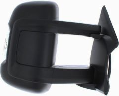 Peugeot Boxer 2006-2014 Electric Heated Long Arm 5w Indicator Black Wing Mirror Unit Driver Side