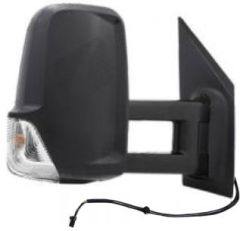 Mercedes-Benz Sprinter 2018-2025 Manual Long Arm Black Wing Mirror Unit Driver Side