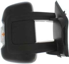 Peugeot Boxer 2006-2014 Manual Medium Arm 16w Indicator Black Wing Mirror Unit Driver Side