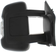 Peugeot Boxer 2006-2014 Manual Medium Arm With Temperature Sensor 5w Indicator Black Wing Mirror Unit Driver Side