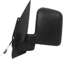 Ford Transit Connect 2009-2013 Manual (Cable Toggle) Twin Glass Black Wing Mirror Unit Passenger Side