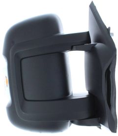 Citroen Relay 2014-2023 Electric Heated Short Arm With Temperature Sensor 16w Indicator Black Wing Mirror Unit Driver Side