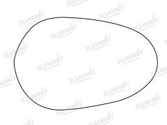 Lancia Ypsilon 2004-2011 Clear Convex Stick On Wing Mirror Glass Passenger Side