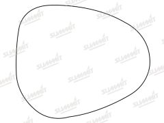 Lancia Ypsilon 2011-2015 Clear Convex Stick On Wing Mirror Glass Driver Side