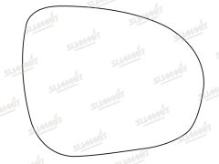 Fiat 500X 2014-2019 Clear Convex Stick On Wing Mirror Glass Driver Side