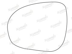 Fiat 500X 2014-2019 Clear Convex Stick On Wing Mirror Glass Passenger Side