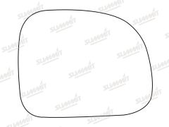 Fiat 500L 2013-2019 Clear Convex Stick On Wing Mirror Glass Driver Side