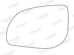 Hyundai i10 2011-2014 Clear Convex Stick On Wing Mirror Glass Passenger Side
