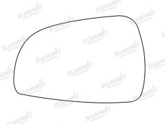 Hyundai i10 2014-2019 Clear Convex Stick On Wing Mirror Glass Passenger Side