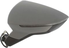 Seat Leon 2013-2018 Electric Heated Power Folding With Memory Primed (Suitable for Painting) Wing Mirror Unit Passenger Side