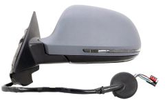 Audi A3 2008-2010 Electric Heated Primed (Suitable for Painting) Wing Mirror Unit Passenger Side