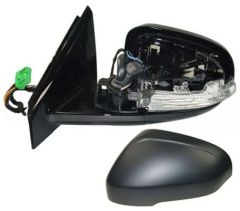 Volvo V40 2016-2019 Electric Heated Power Folding (LED Indicator) Gloss Black Base-Plate Primed Cover (Suitable for Painting) Wing Mirror Unit Passenger Side