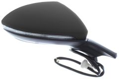 Volkswagen Golf 2012-2017 Electric Heated Black Wing Mirror Unit Driver Side