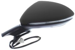 Volkswagen Golf 2017-2020 Electric Heated Power Folding Black Wing Mirror Unit Passenger Side