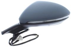Volkswagen Golf 2017-2020 Electric Heated Power Folding with Blind Spot Detection Primed (Suitable for Painting) Wing Mirror Unit Passenger Side