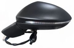 Volkswagen Golf 2017-2020 Electric Heated Black Wing Mirror Unit Passenger Side