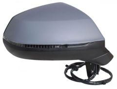 Audi Q5 2020-2025 Electric Heated Power Folding With Lane Change Assist Primed (Suitable for Painting) Wing Mirror Unit Driver Side